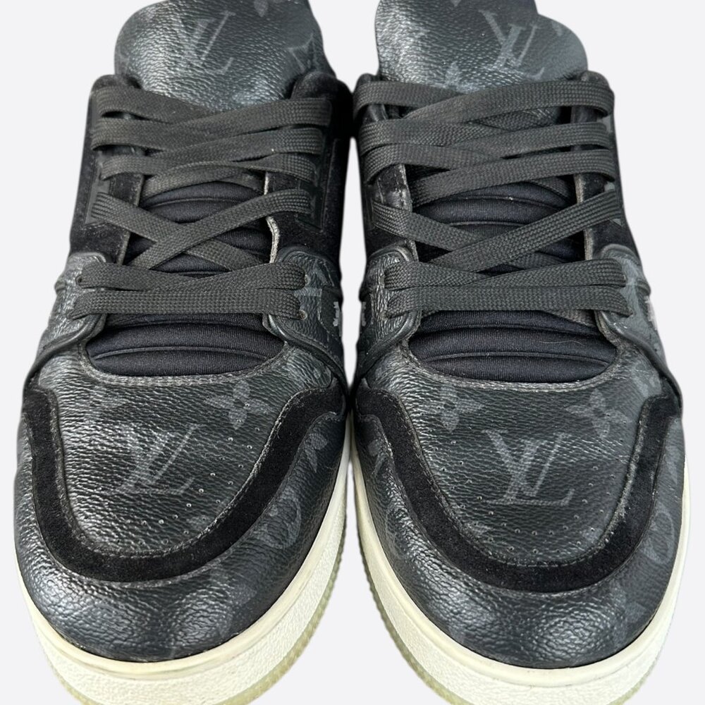 Louis Vuitton Black Monogram Eclipse Suede Traine… - image 2